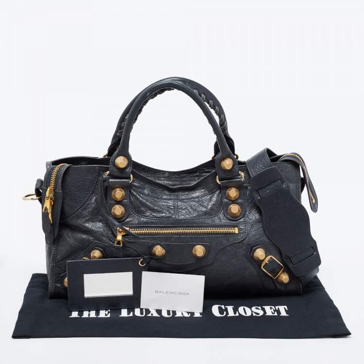 Pre Owned Balenciaga Blue Leather GGH Part Time Bag