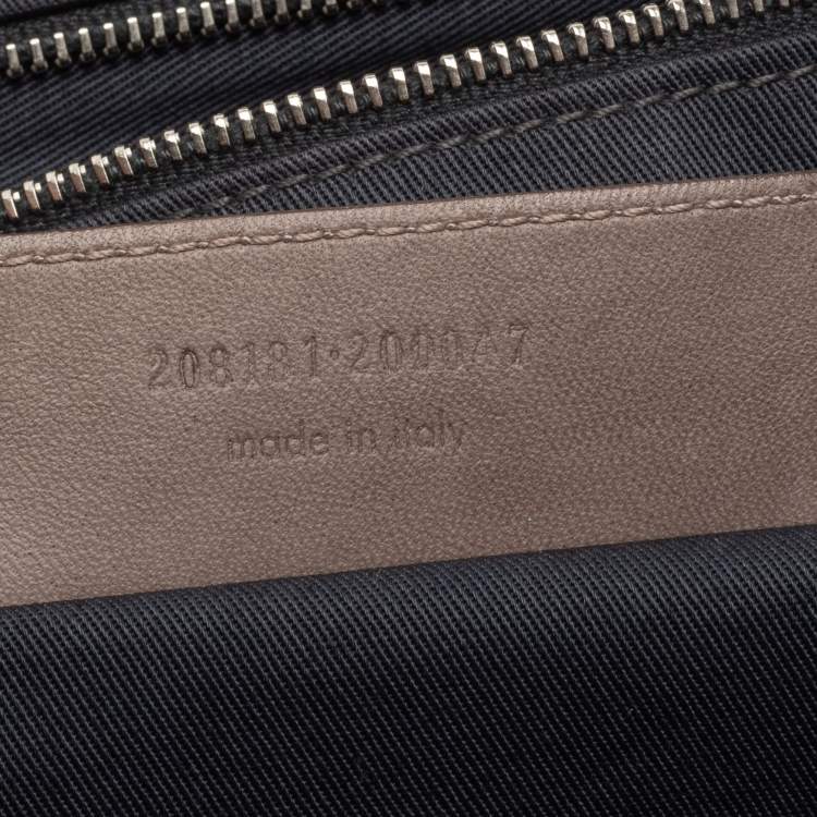 Pre Owned Balenciaga Grey Pleated Leather and Suede Cerche Top Handle Bag 
