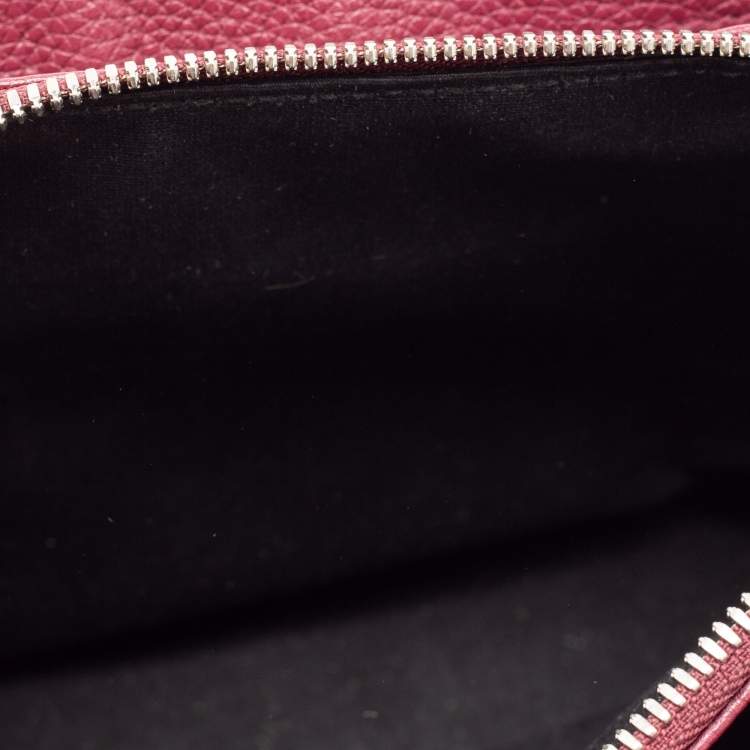 Pre Owned Balenciaga  Burgundy Leather  Le Dix Top Handle Bag