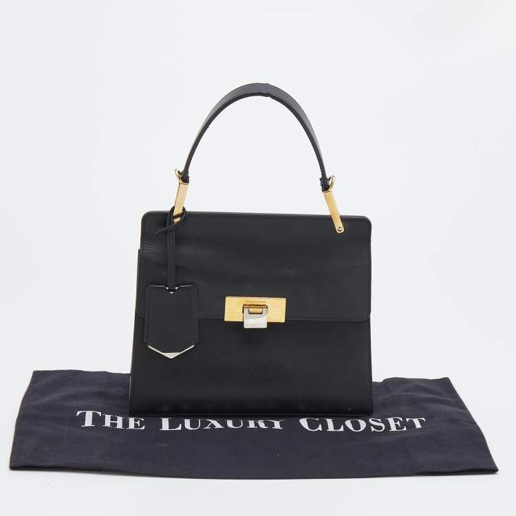 Pre Owned Balenciaga Black Leather Le Dix Cartable Top Handle Bag
