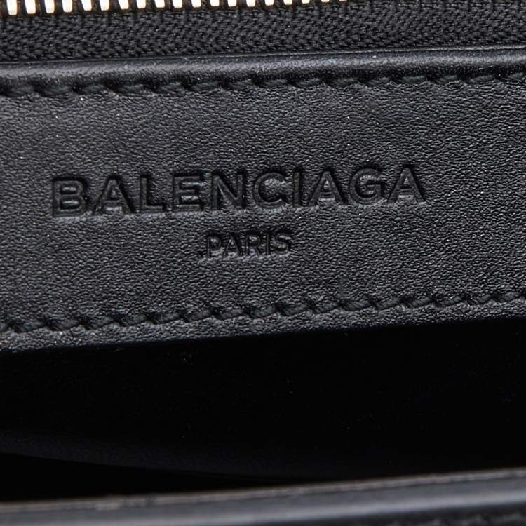 Pre Owned Balenciaga Black Leather Le Dix Cartable Top Handle Bag
