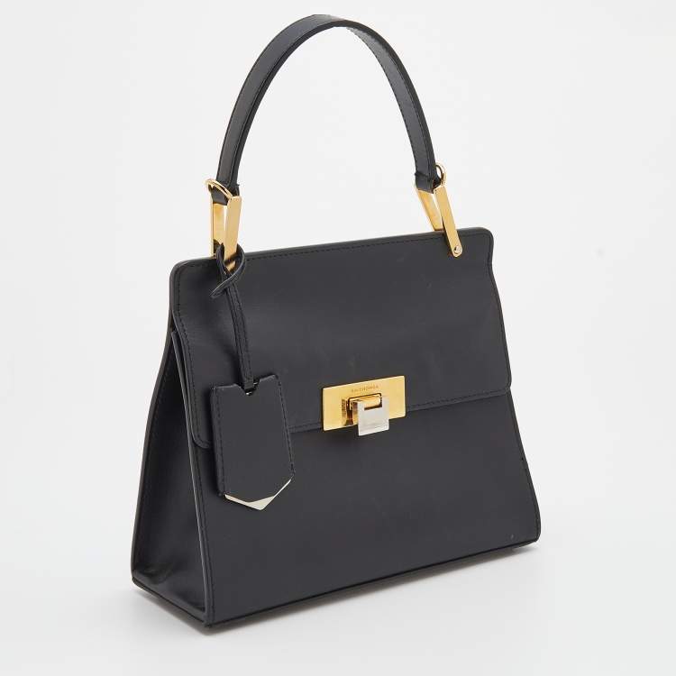 Pre Owned Balenciaga Black Leather Le Dix Cartable Top Handle Bag
