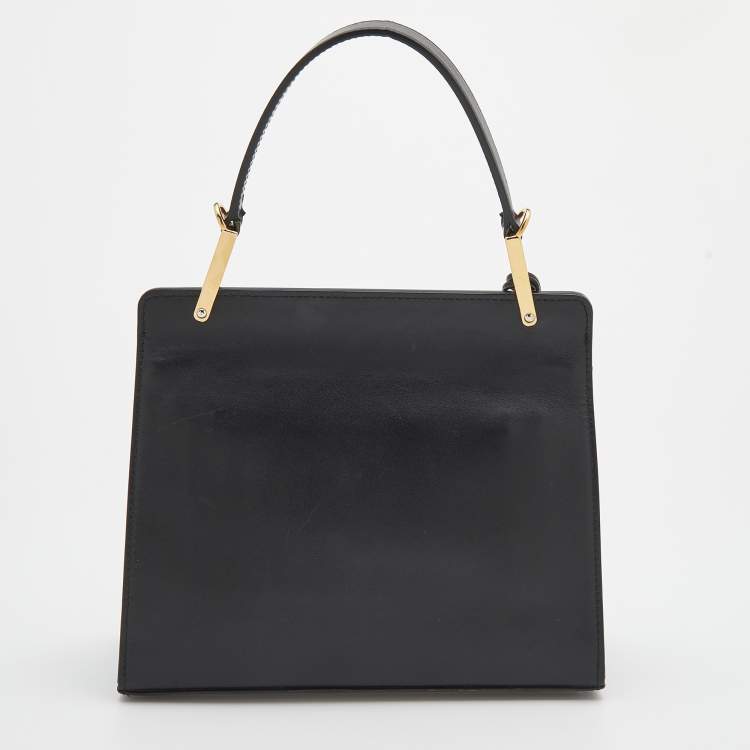 Pre Owned Balenciaga Black Leather Le Dix Cartable Top Handle Bag