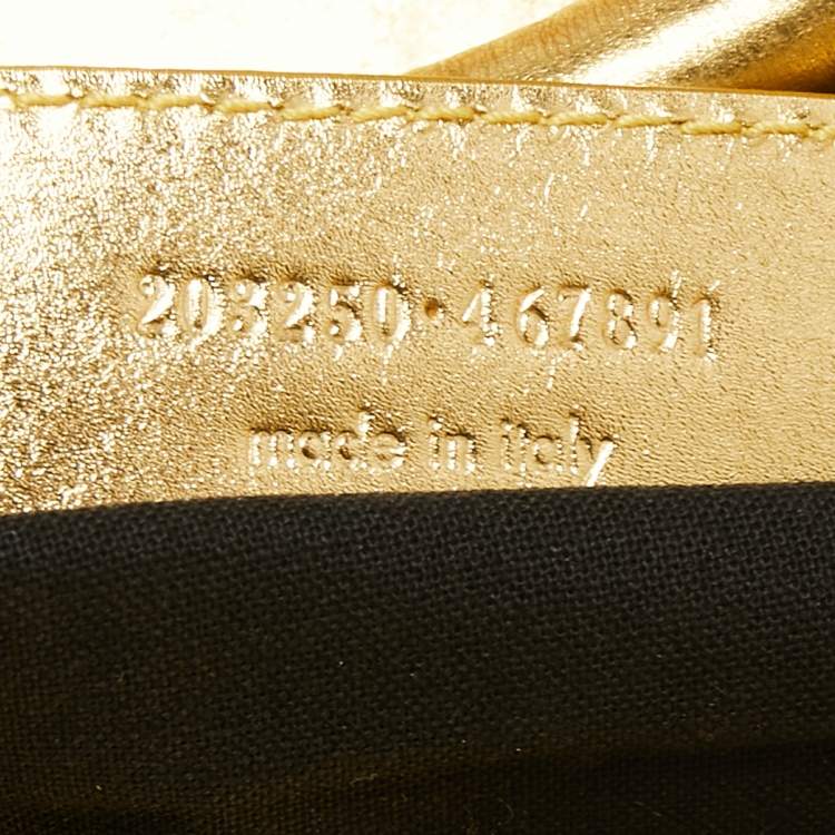 Pre Owned Balenciaga Metallic Gold Leather Bowling MM Bag
