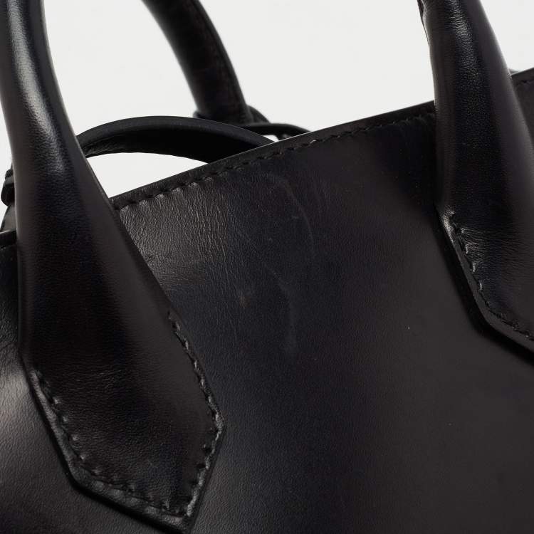 Pre Owned Balenciaga Blue/Black Python and Leather Mini Padlock All Afternoon Tote