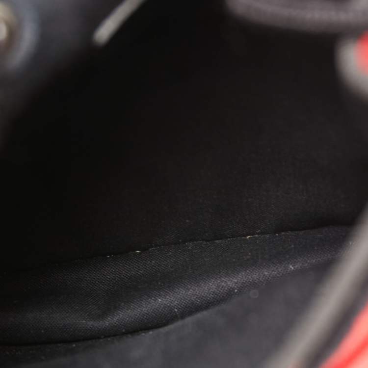 Pre Owned Balenciaga Black/Red Nylon Explorer Pouch Crossbody Bag