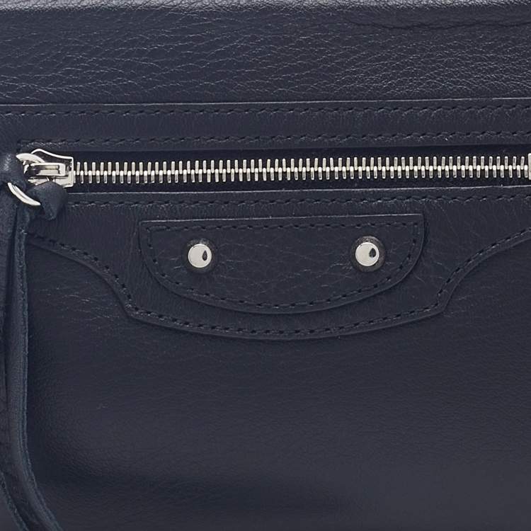 Pre Owned Balenciaga Black Leather Papier Belt Bag
