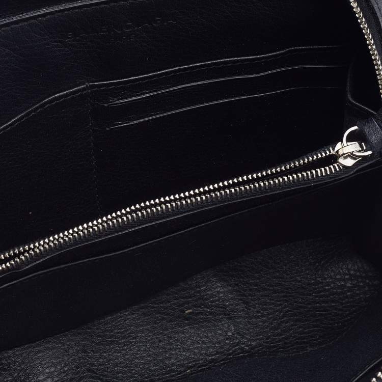 Pre Owned Balenciaga Black Leather Papier Belt Bag