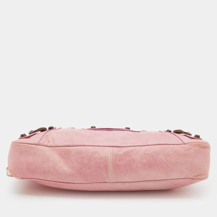 Pre Owned Balenciaga Pink Leather Classic First Tote