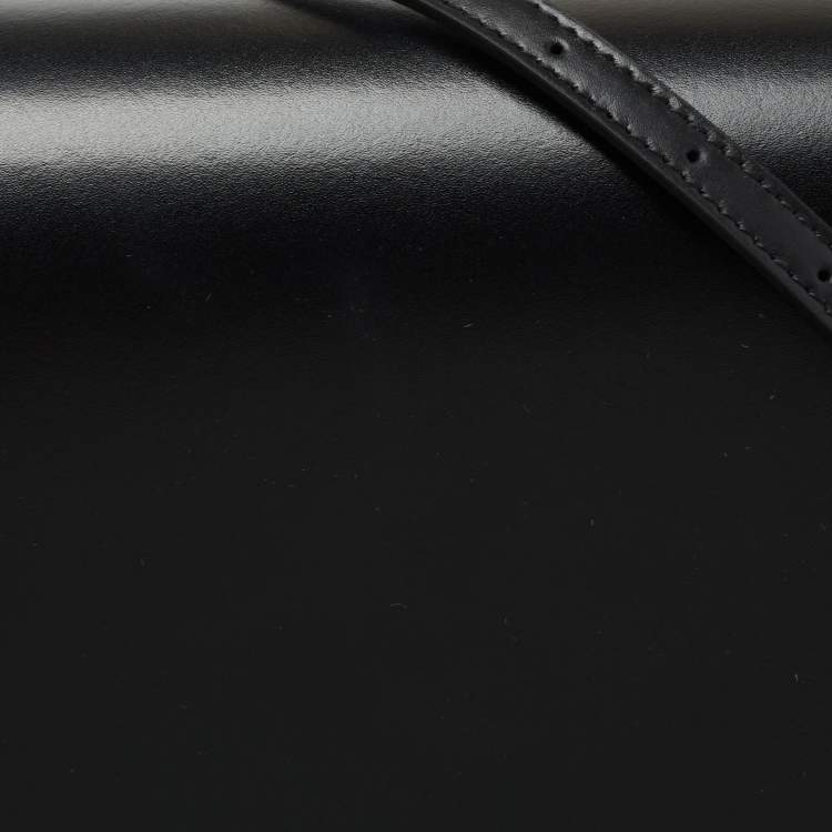 Pre Owned Balenciaga Black Leather Hourglass Top Handle Bag