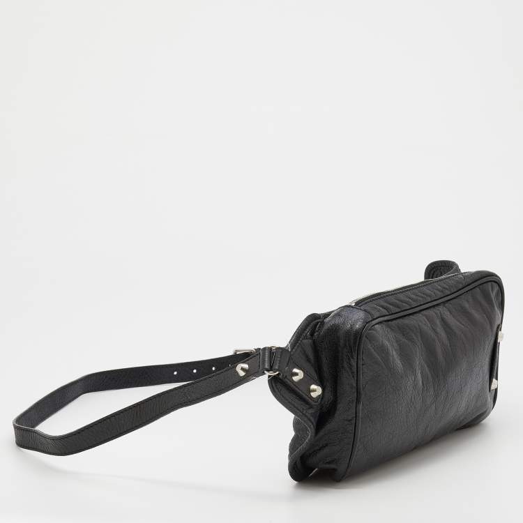 Pre Owned Balenciaga Black Leather Belt Bag