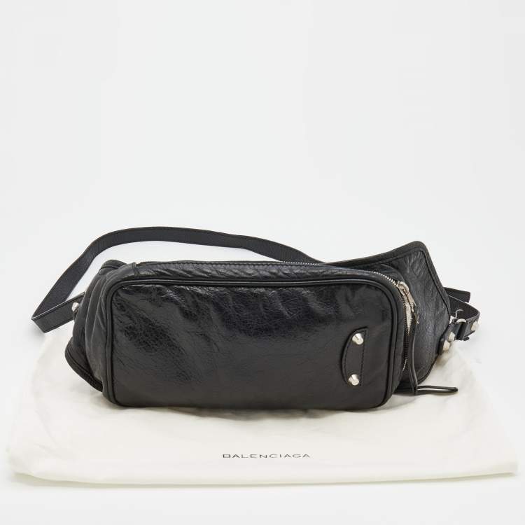 Pre Owned Balenciaga Black Leather Belt Bag