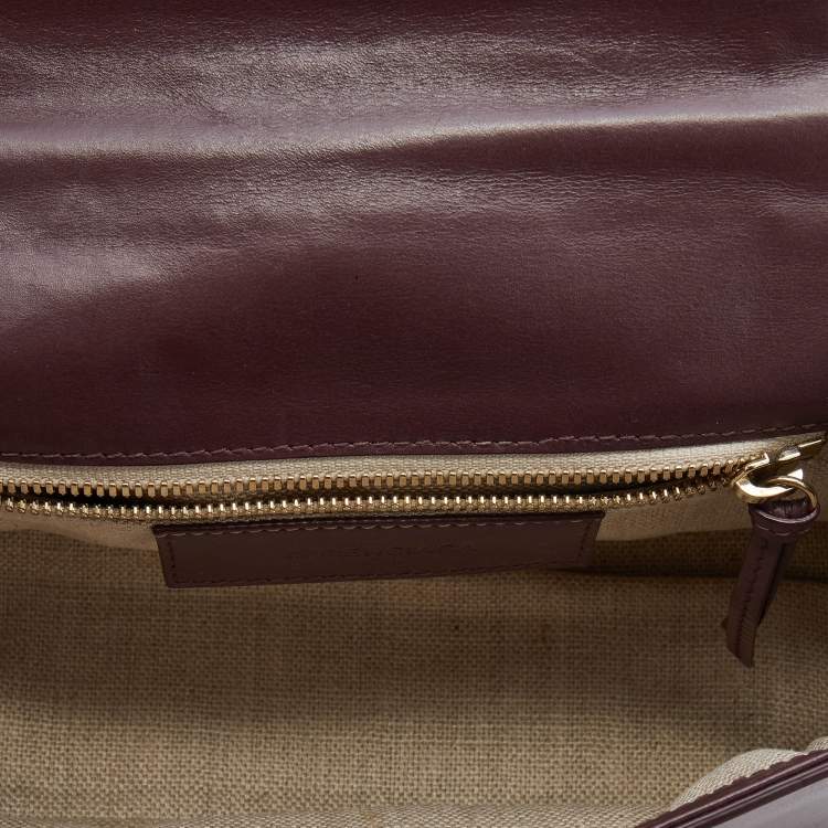 Pre Owned Balenciaga Burgundy Leather Top Handle Bag