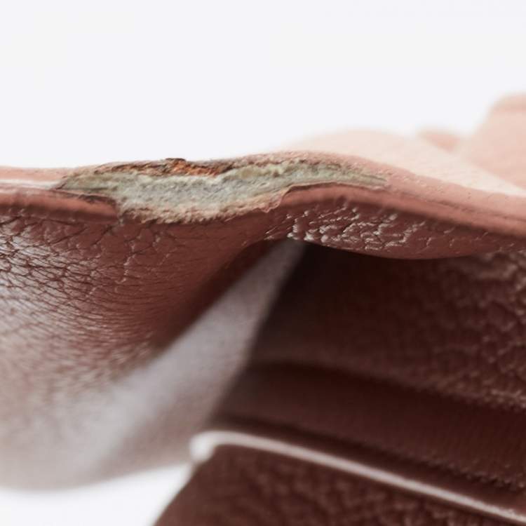 Pre Owned Balenciaga Peach Leather Le Dix Courrier Crossbody Bag