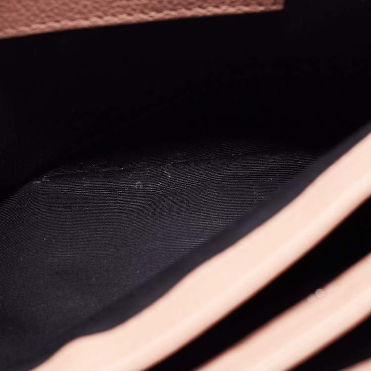 Pre Owned Balenciaga Peach Leather Le Dix Courrier Crossbody Bag