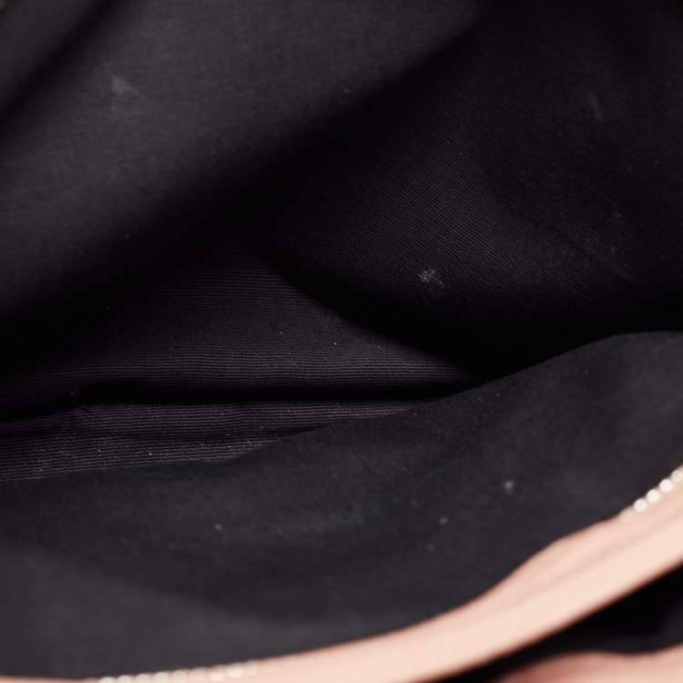 Pre Owned Balenciaga Peach Leather Le Dix Courrier Crossbody Bag