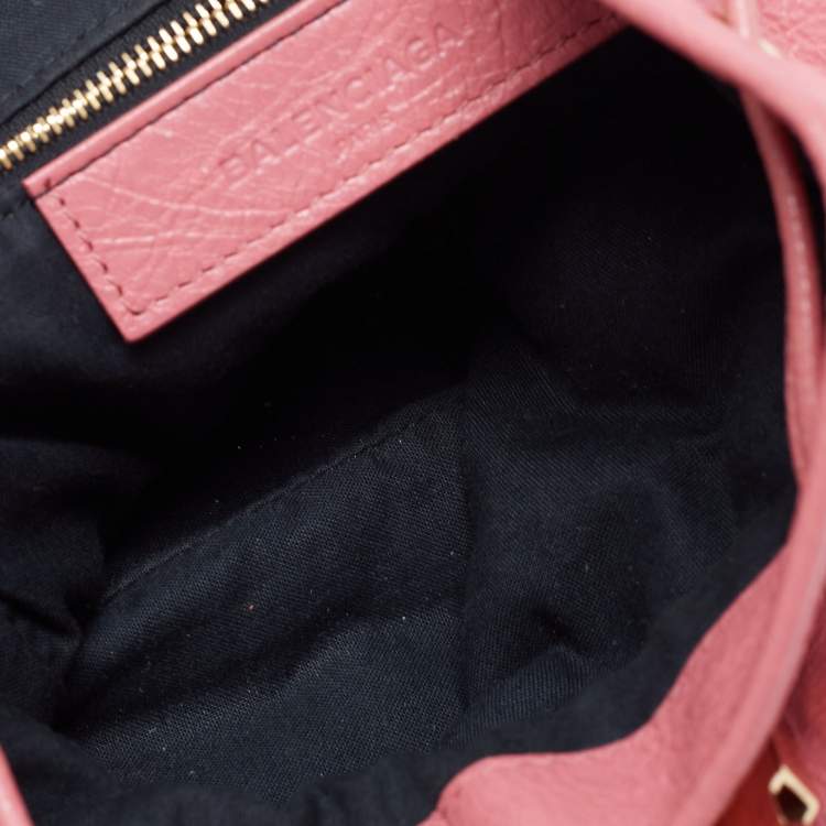 Pre Owned Balenciaga Rose Hortensia Leather Giant 12 Gold Classic Traveller Backpack