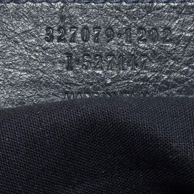 Pre Owned Balenciaga Anthracite Leather GGH Envelope Strap Clutch Bag
