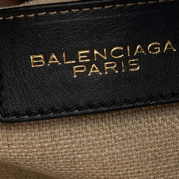 Pre Owned Balenciaga Black/Burgundy Leather and Python Padlock All Afternoon Tote