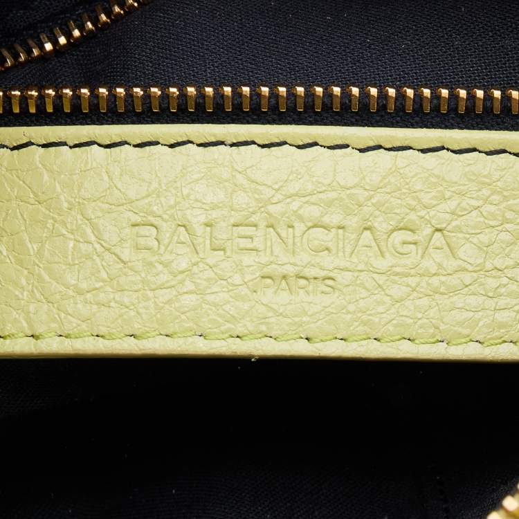 Pre Owned Balenciaga Yellow Leather Classic Hip Crossbody Bag 