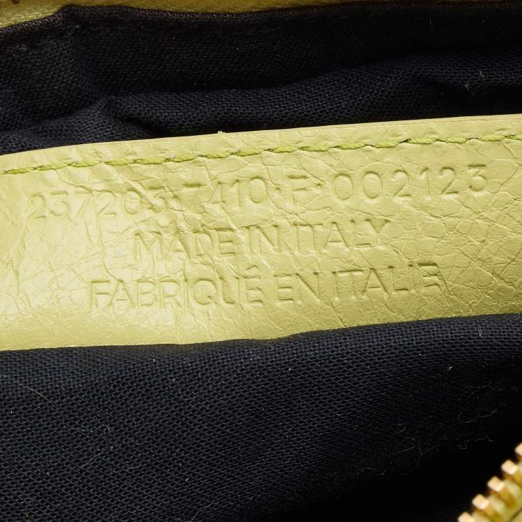 Pre Owned Balenciaga Yellow Leather Classic Hip Crossbody Bag 