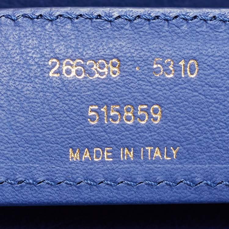 Pre Owned Balenciaga Dark Blue Leather Papier A4 Tote