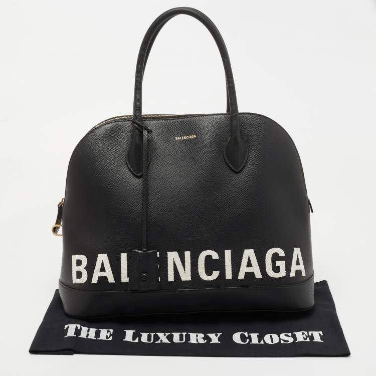 Pre Owned Balenciaga Black Leather Ville Satchel