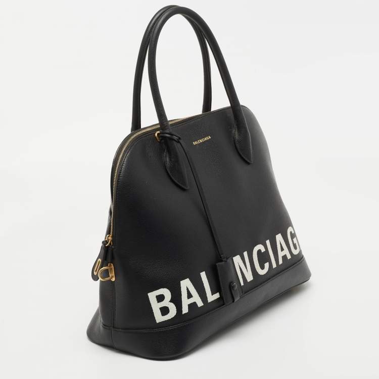 Pre Owned Balenciaga Black Leather Ville Satchel