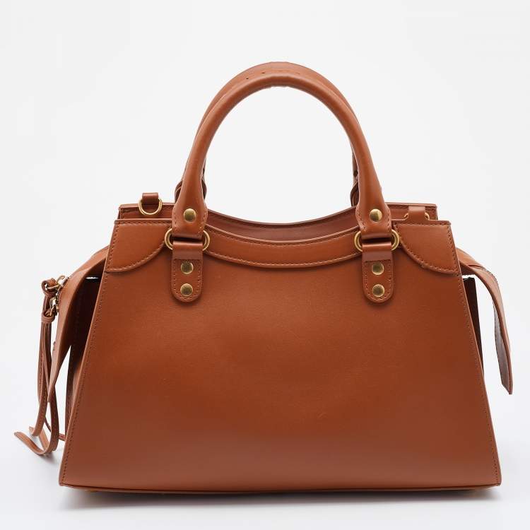 Pre Owned Balenciaga Brown Leather Small Neo Classic City Tote
