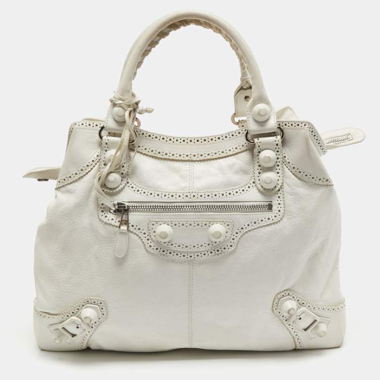 Bistro panier leather tote Balenciaga White in Leather - 25651628