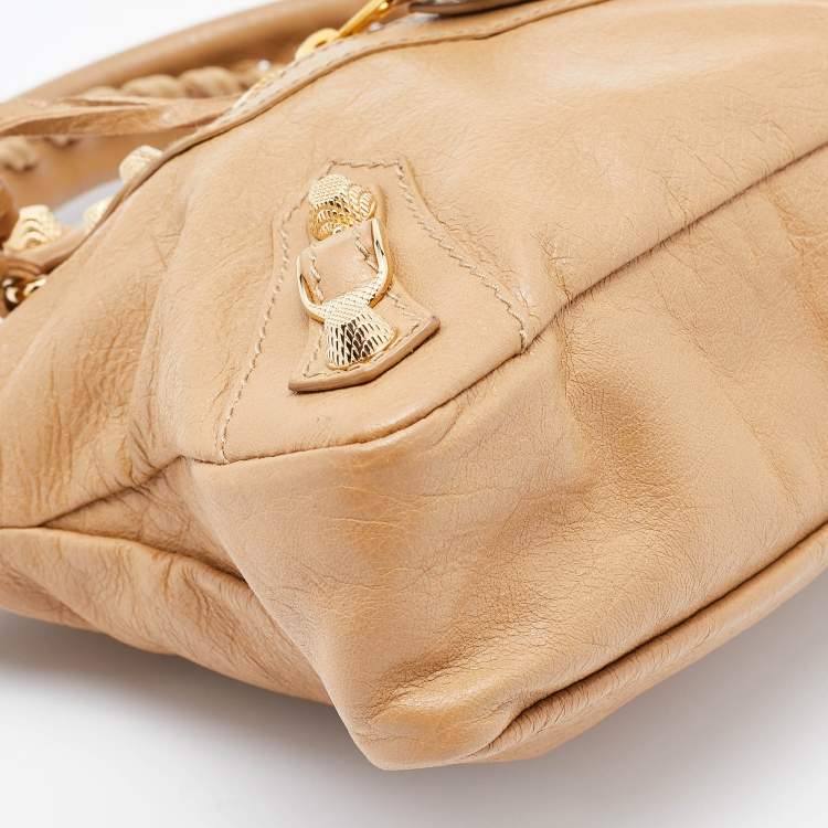 Pre Owned Balenciaga Beige Leather Classic First Tote