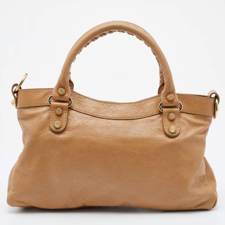 Pre Owned Balenciaga Beige Leather Classic First Tote