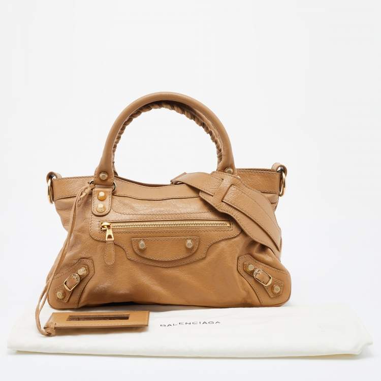Pre Owned Balenciaga Beige Leather Classic First Tote