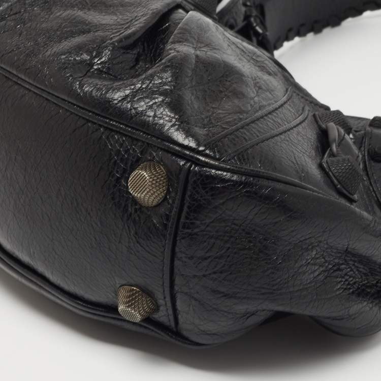 Pre Owned Balenciaga Black Leather Le Cagole Small Shoulder Bag