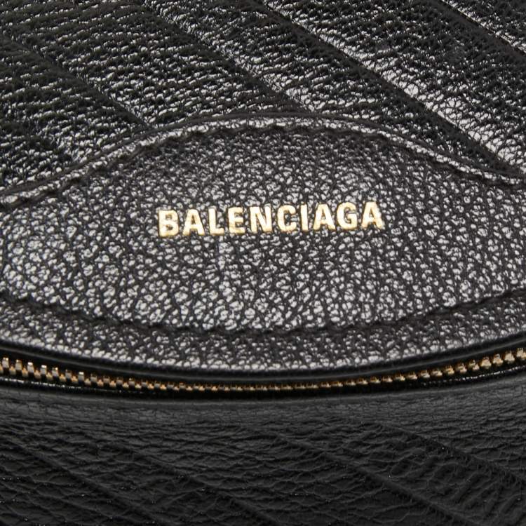 Pre Owned Balenciaga Black Leather Souvenir Belt Bag