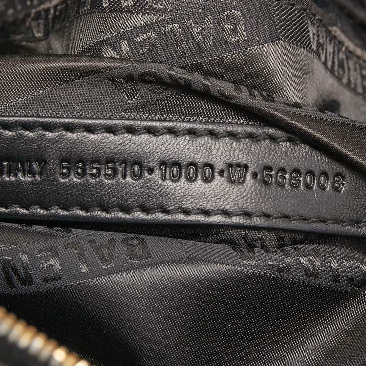 Pre Owned Balenciaga Black Leather Souvenir Belt Bag