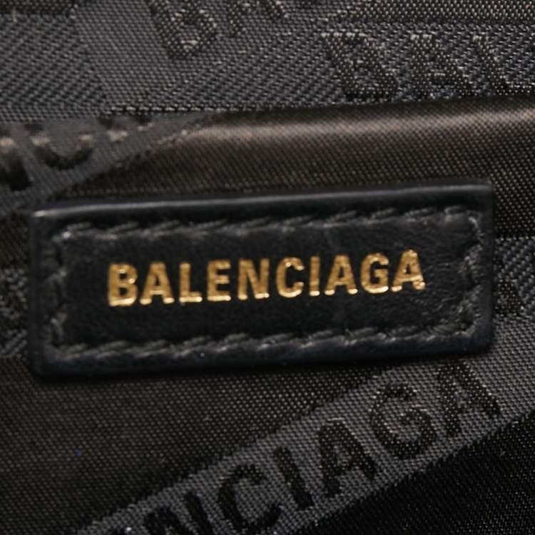 Pre Owned Balenciaga Black Leather Souvenir Belt Bag