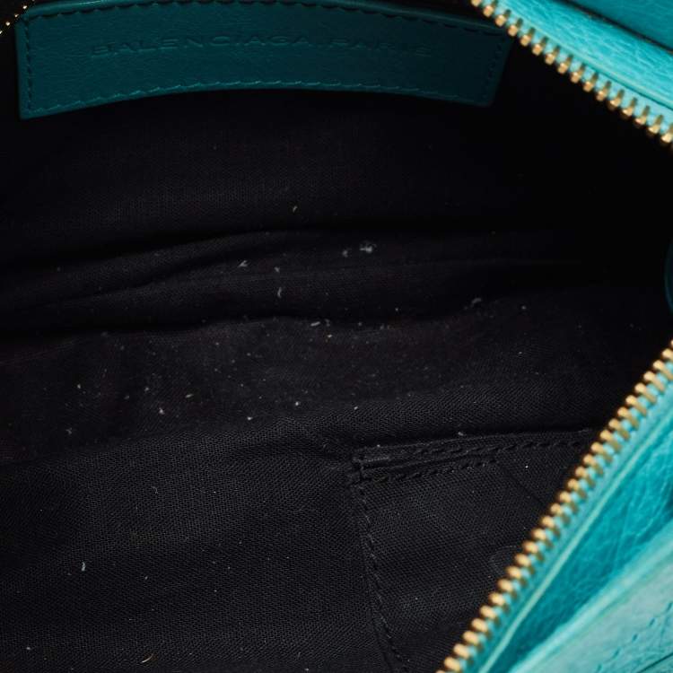 Pre Owned Balenciaga Bleu Tropical Leather Classic Hip Crossbody Bag 
