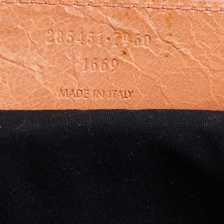 Pre Owned Balenciaga Light Orange Leather Giant 21 Gold Hardware Work Tote