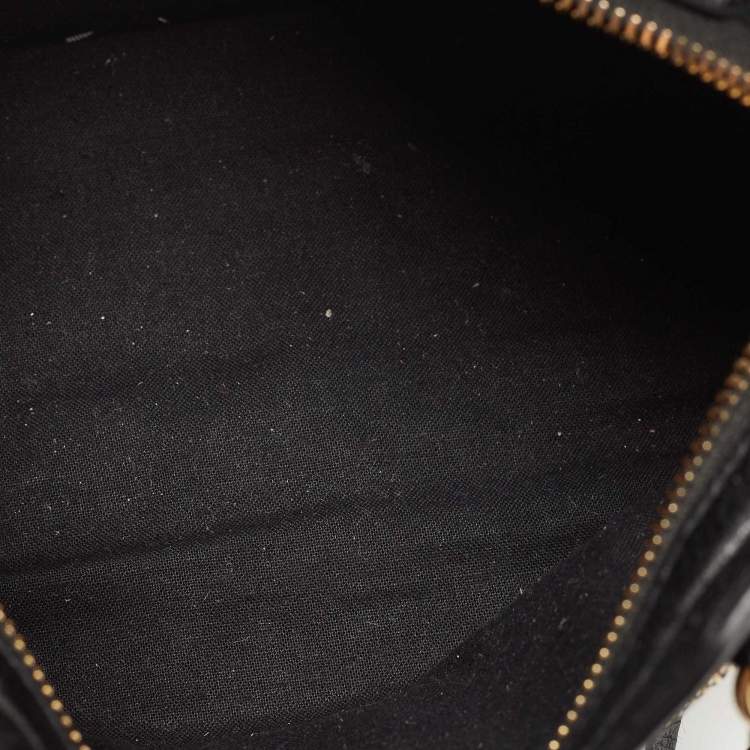 Pre Owned Balenciaga Black Leather Mini Classic Metallic Edge City Bag
