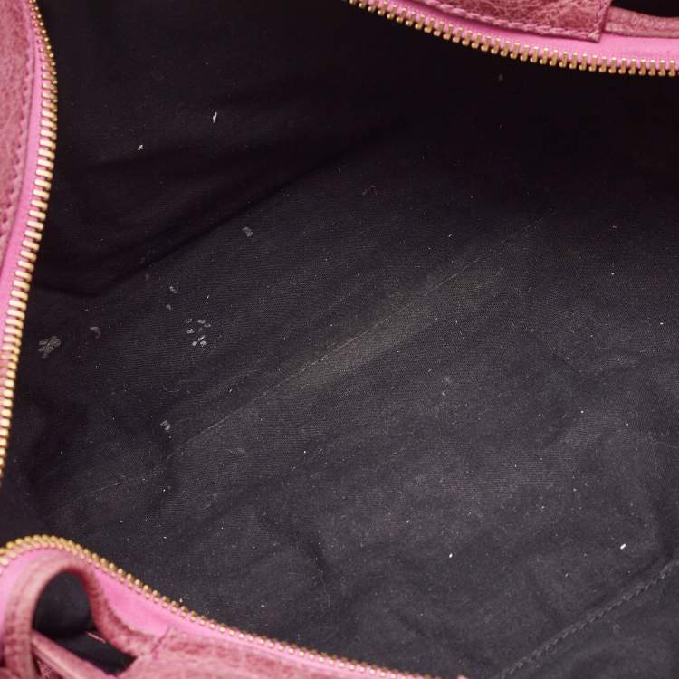 Pre Owned Balenciaga Pink Leather GGH Part Time Bag