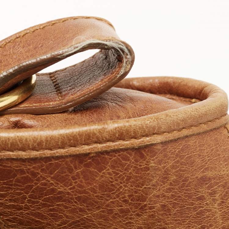 Pre Owned Balenciaga Brown Leather GGH City Bag