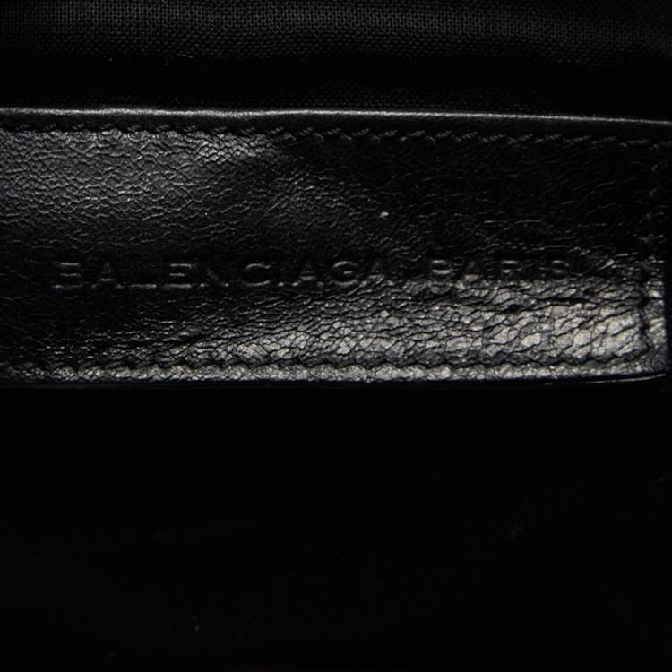 Pre Owned Balenciaga Black Leather Courier XL Shopper Tote