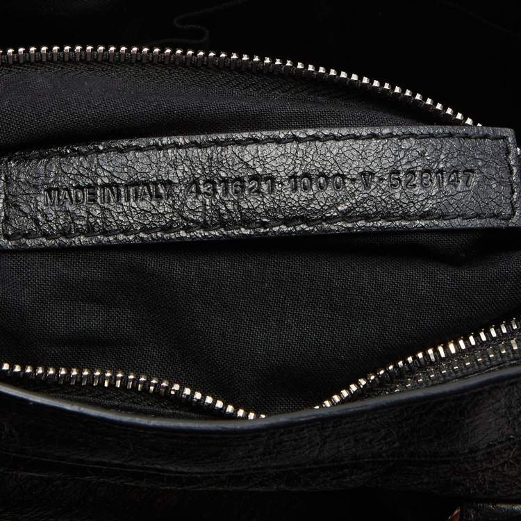 Pre Owned Balenciaga Black Leather Small Classic City RH Tote