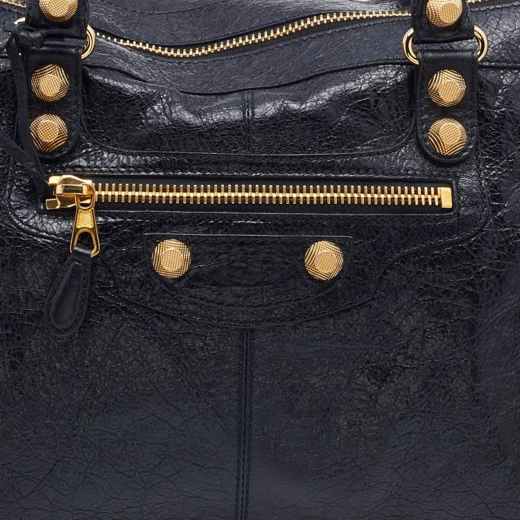 Pre Owned Balenciaga Black Leather RH Work Tote
