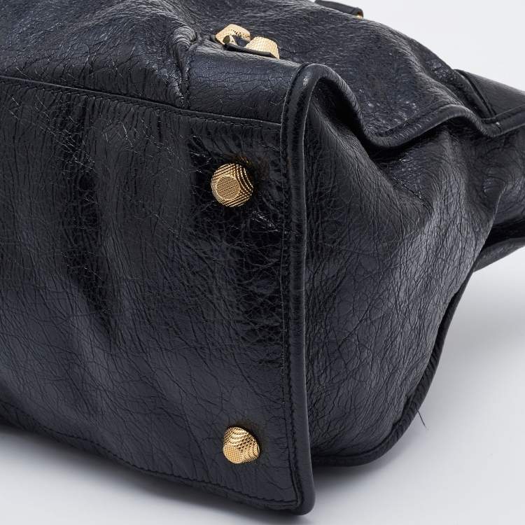 Pre Owned Balenciaga Black Leather RH Work Tote