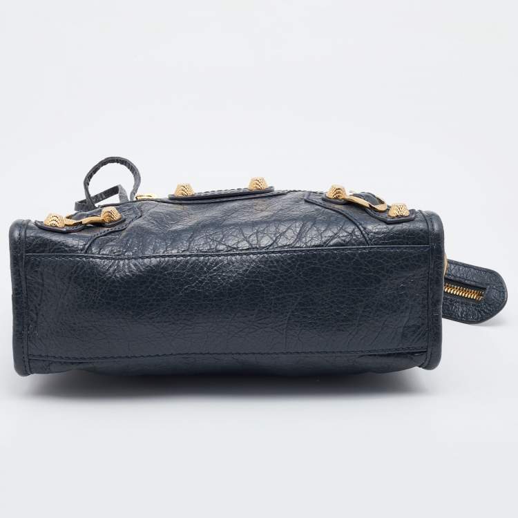 مملوكة مسبقًا Balenciaga Anthracite Leather Mini RH City Tote