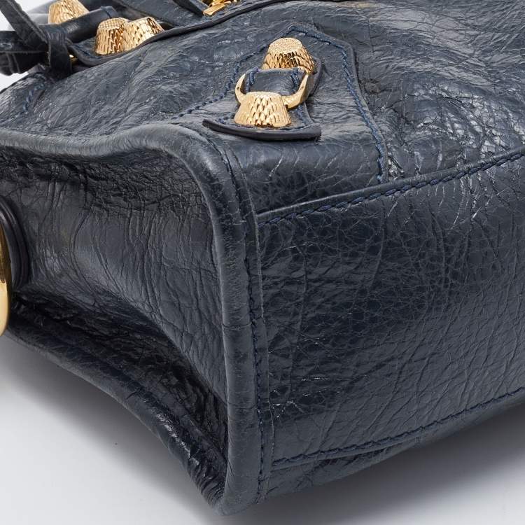 مملوكة مسبقًا Balenciaga Anthracite Leather Mini RH City Tote