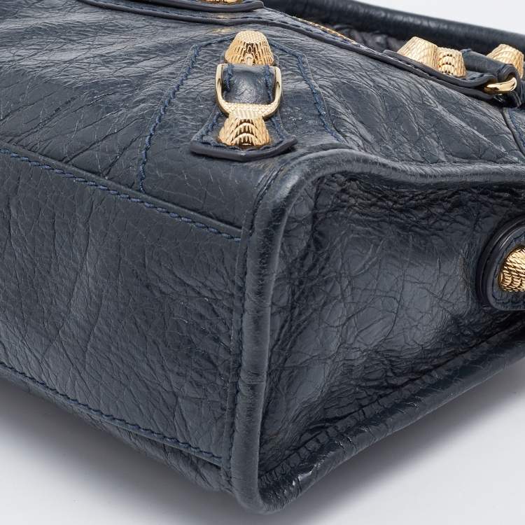 مملوكة مسبقًا Balenciaga Anthracite Leather Mini RH City Tote