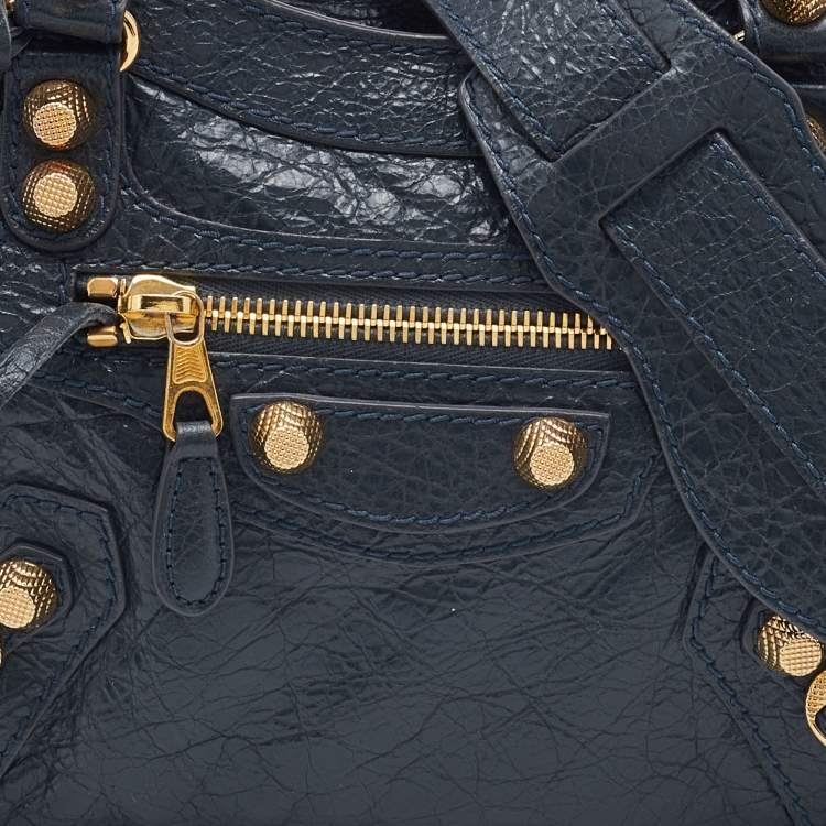 مملوكة مسبقًا Balenciaga Anthracite Leather Mini RH City Tote